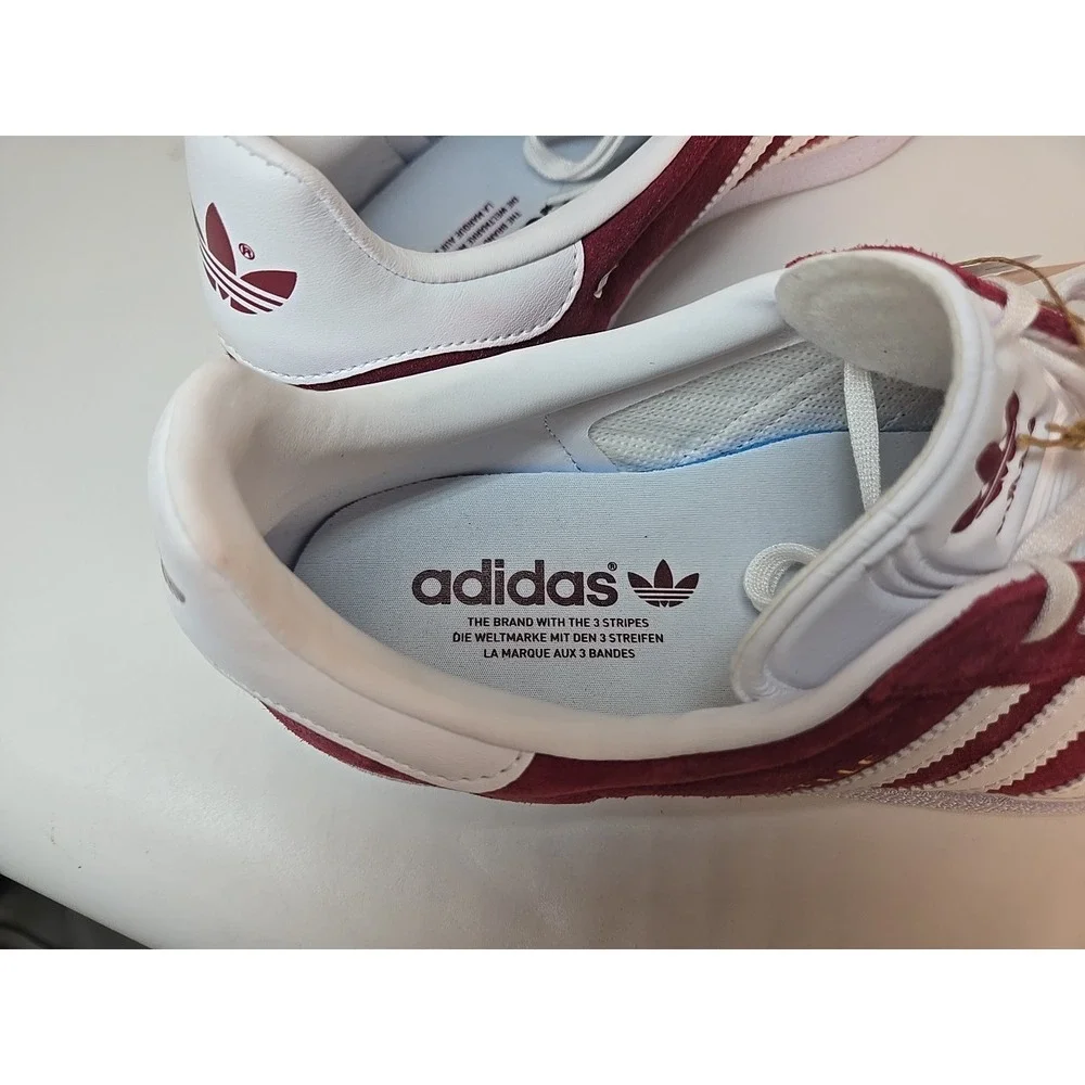 ADIDAS‎ GAZELLE 'COLLEGIATE BURGUNDY WHITE' - B41645 Mens 13